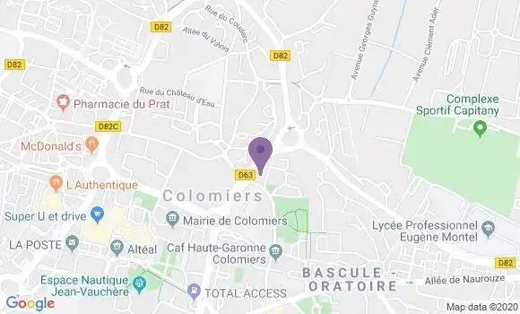 Localisation Crédit Agricole Agence de Colomiers Village