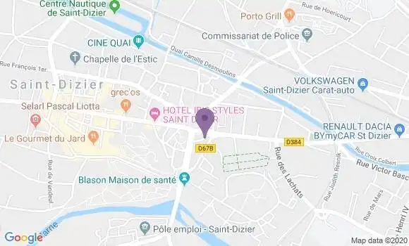Localisation Crédit Agricole Agence de Saint Dizier Gigny
