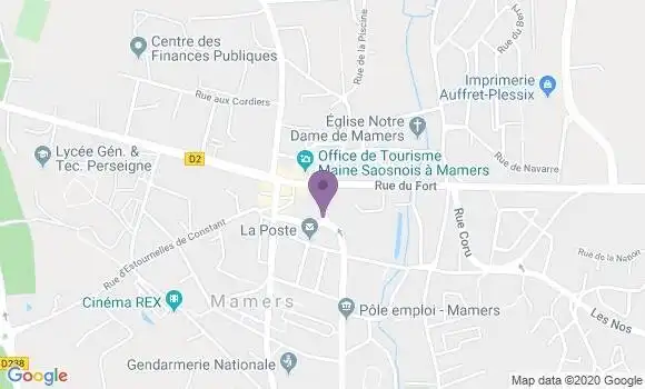 Localisation Crédit Agricole Agence de Mamers