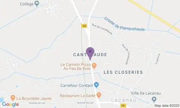 Localisation Crédit Agricole Agence de Lacanau Ville