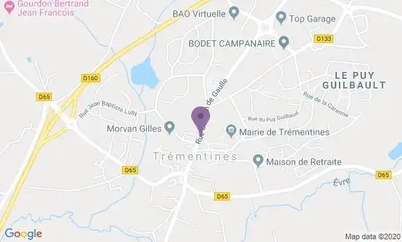Localisation Crédit Agricole Agence de Trémentines