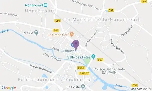 Localisation Crédit Agricole Agence de Nonancourt
