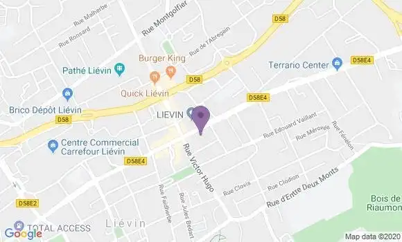 Localisation Crédit Agricole Agence de Liévin