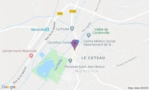Localisation Crédit Agricole Agence de Montville