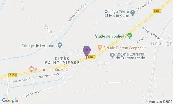 Localisation Crédit Agricole Agence de Bouligny