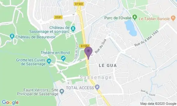 Localisation Crédit Agricole Agence de Sassenage