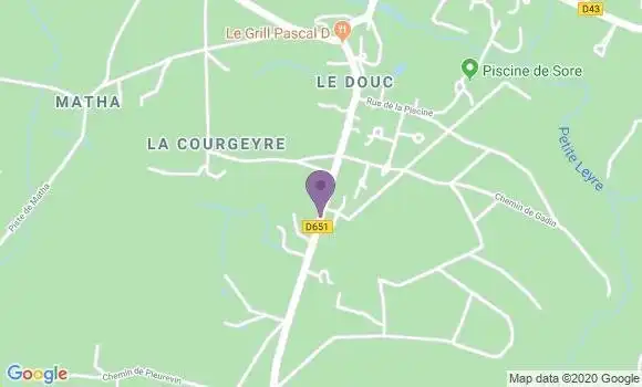 Localisation Crédit Agricole Agence de Sore