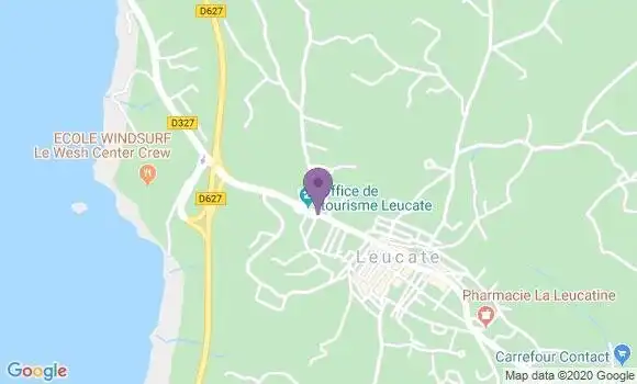 Localisation Crédit Agricole Agence de Leucate