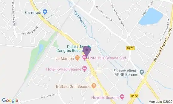 Localisation Crédit Agricole Agence de Beaune Tempo