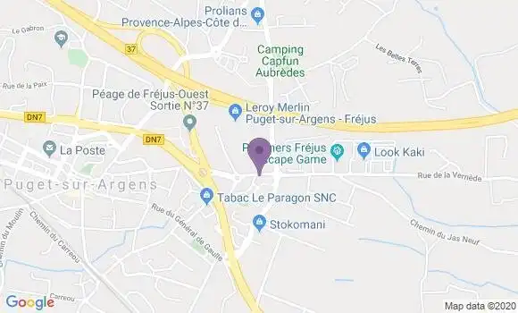 Localisation Crédit Agricole Agence de Puget sur Argens