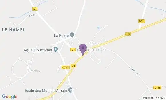 Localisation Crédit Agricole Agence de Courtomer