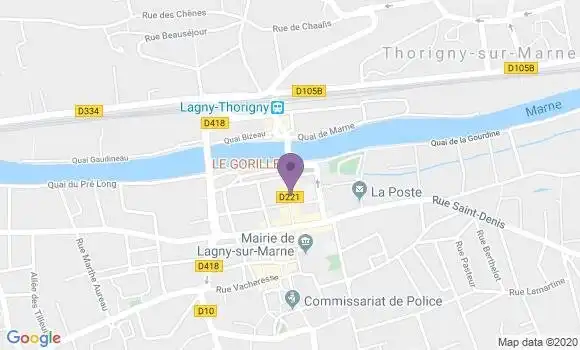 Localisation LCL Agence de Lagny sur Marne