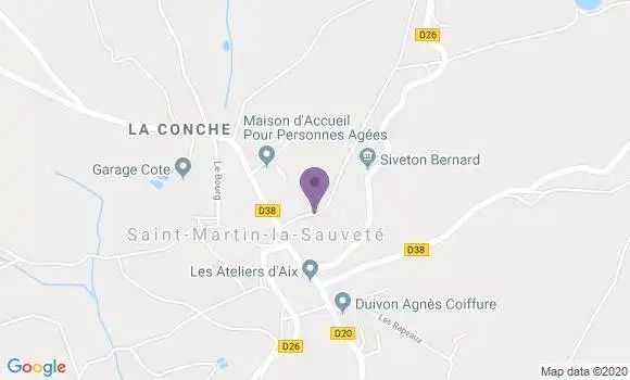 Localisation Crédit Agricole Agence de Saint Martin la Sauveté