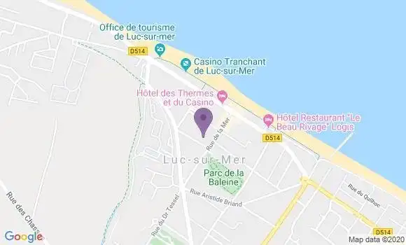 Localisation Crédit Agricole Agence de Luc sur Mer