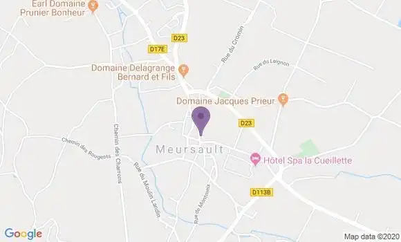 Localisation Crédit Agricole Agence de Meursault