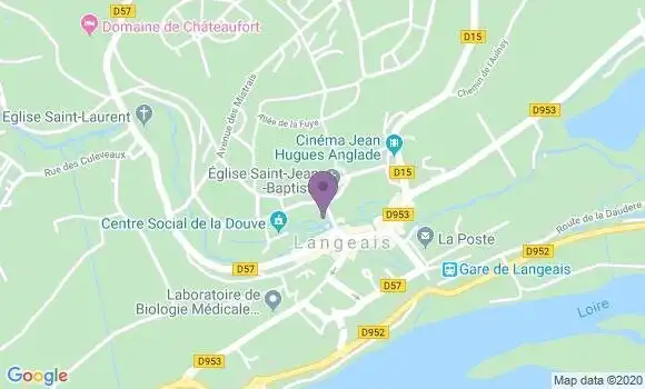 Localisation LCL Agence de Langeais
