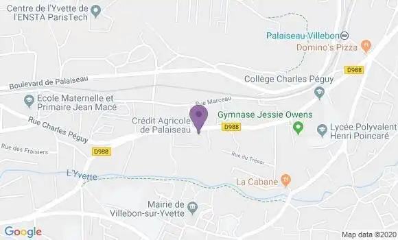 Localisation Crédit Agricole Agence de Palaiseau