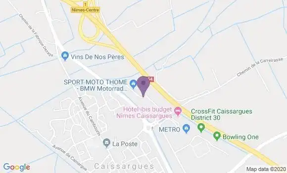 Localisation Crédit Agricole Agence de Caissargues