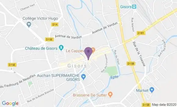 Localisation Crédit Agricole Agence de Gisors