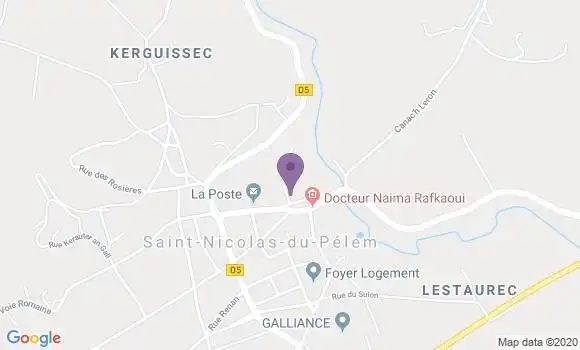 Localisation Crédit Agricole Agence de Saint Nicolas du Pélem