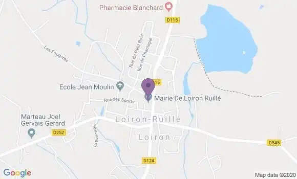 Localisation Crédit Agricole Agence de Loiron