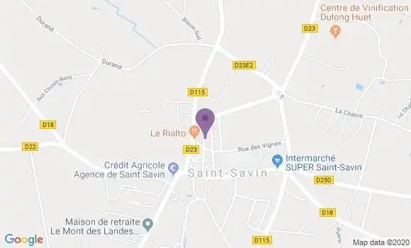 Localisation Crédit Agricole Agence de Saint Savin