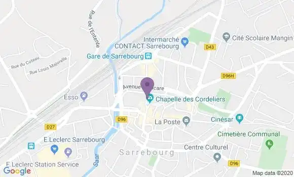 Localisation Crédit Agricole Agence de Sarrebourg