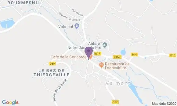 Localisation Crédit Agricole Agence de Valmont