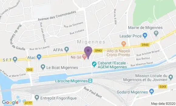 Localisation Crédit Agricole Agence de Migennes