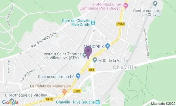 Localisation Crédit Agricole Agence de Chaville