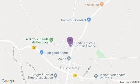 Localisation Crédit Agricole Agence de Bucquoy