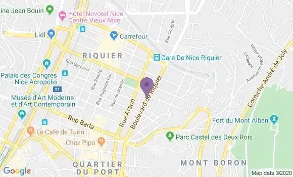 Localisation LCL Agence de Nice Blanqui Riquier