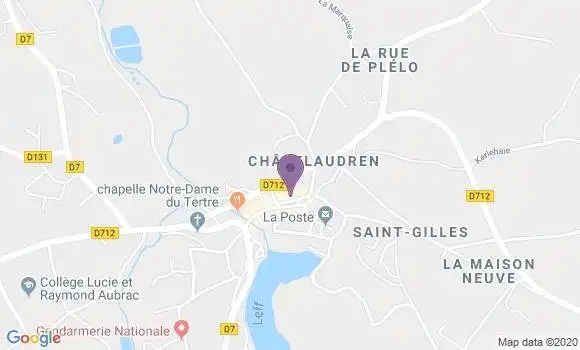 Localisation Crédit Agricole Agence de Châtelaudren