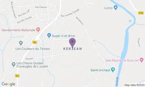 Localisation Crédit Agricole Agence de Pont Scorff