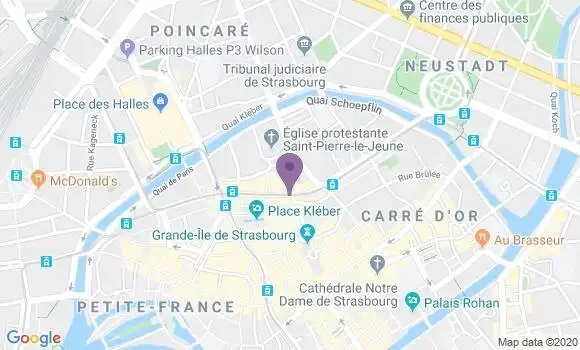 Localisation LCL Agence de Strasbourg Alsace Nord Lorraine