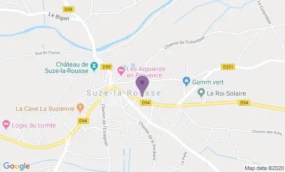Localisation Crédit Agricole Agence de Suze la Rousse