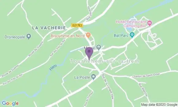 Localisation Crédit Agricole Agence de Tournehem sur la Hem