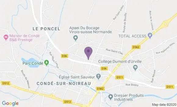 Localisation LCL Agence de Condé sur Noireau