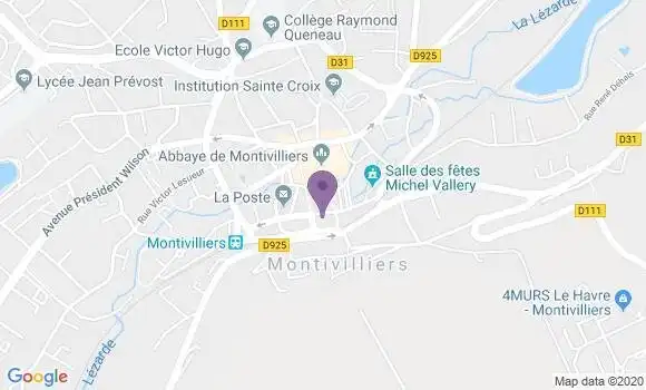 Localisation Crédit Agricole Agence de Montivilliers