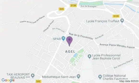 Localisation Crédit Agricole Agence de Beauvais Agel