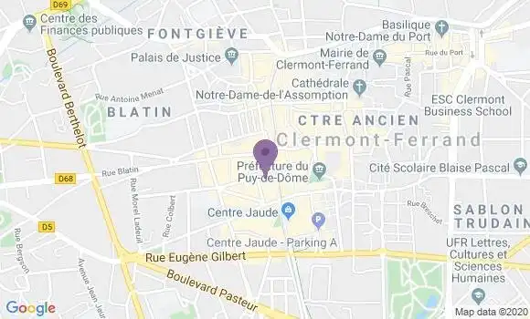 Localisation Crédit Agricole Agence de Clermont Ferrand Jaude