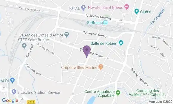 Localisation Crédit Agricole Agence de Saint Brieuc Robien