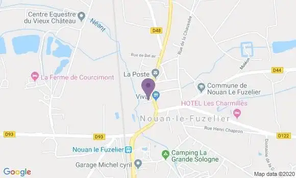 Localisation Crédit Agricole Agence de Nouan le Fuzelier