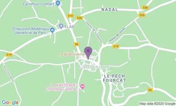 Localisation Crédit Agricole Agence de Lalbenque