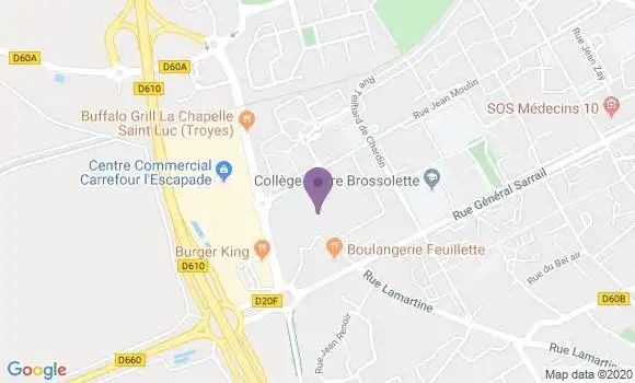 Localisation Crédit Agricole Agence de La Chapelle Saint Luc Chantereigne