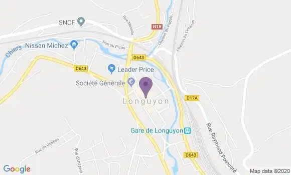 Localisation Crédit Agricole Agence de Longuyon