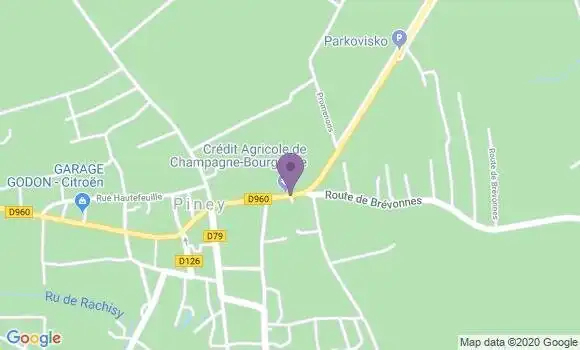 Localisation Crédit Agricole Agence de Piney