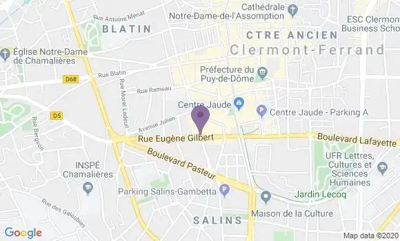 Localisation Crédit Agricole Agence de Clermont Ferrand Carré Jaude