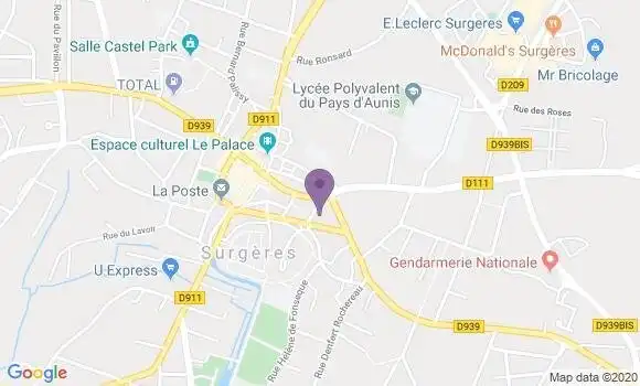 Localisation Crédit Agricole Agence de Surgéres Banque Privée