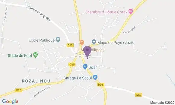 Localisation Crédit Agricole Agence de Coray